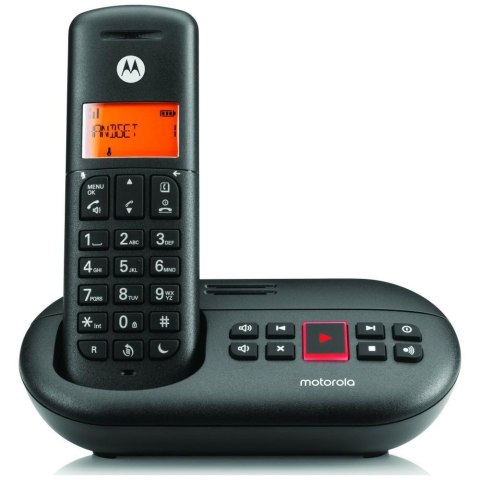 Telefon stacjonarny bezprzewodowy Motorola E211 czarny