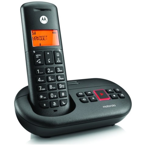Telefon stacjonarny bezprzewodowy Motorola E211 czarny