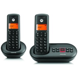 Telefon stacjonarny bezprzewodowy zestaw 2 szt. Motorola E212 czarny