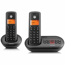 Telefon stacjonarny bezprzewodowy zestaw 2 szt. Motorola E212 czarny