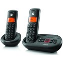 Telefon stacjonarny bezprzewodowy zestaw 2 szt. Motorola E212 czarny