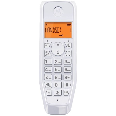 Telefon stacjonarny bezprzewodowy zestaw 2 szt. Motorola S1202 biały