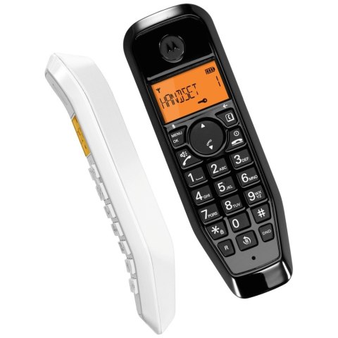 Telefon stacjonarny bezprzewodowy zestaw 2 szt. Motorola S1202 czarny biały