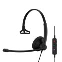 Słuchawki nauszne przewodowe EPOS IMPACT 100 MS Mono USB-C + USB-A