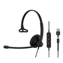 Słuchawki nauszne przewodowe EPOS IMPACT 100 MS Mono USB-C + USB-A