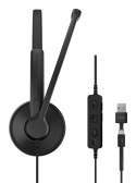 Słuchawki nauszne przewodowe EPOS IMPACT 100 MS Mono USB-C + USB-A