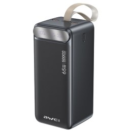 Powerbank Awei PA-81 50000mAh 65W PD 2xUSB-A/USB-C czarny
