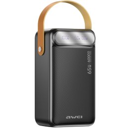 Powerbank Awei PA-82 60000mAh 65W PD 2xUSB-A/USB-C czarny