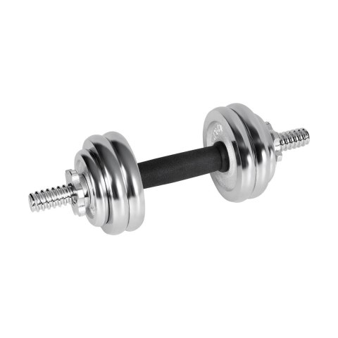 REBEL ACTIVE Chromowane hantle regulowane w walizce 15 kg z gryfem