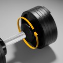 REBEL ACTIVE Hantel żeliwny automat 36kg, skok co 2kg