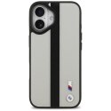 Etui BMW M Perforated Stripe Logo MagSafe do iPhone 17 szary