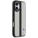Etui BMW M Perforated Stripe Logo MagSafe do iPhone 17 szary