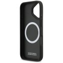 Etui BMW M Perforated Stripe Logo MagSafe do iPhone 17 szary