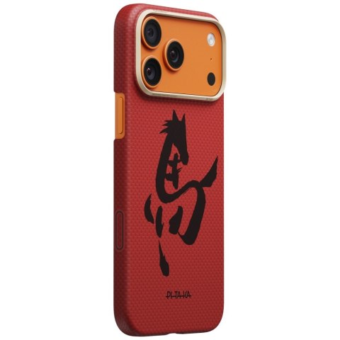 Etui PITAKA Edge Case Ink Horse Painting do iPhone 17 Pro / 18 Pro cinnabar