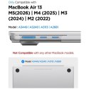 Etui Spigen AirSkin do MacBook Air 13" M2-M5 2023-2026 frost clear