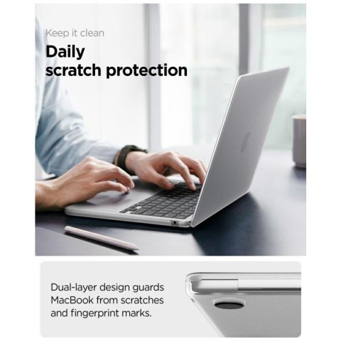 Etui Spigen AirSkin do MacBook Air 13" M2-M5 2023-2026 frost clear