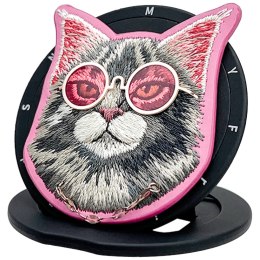 Magnetyczny uchwyt/podstawka Nimmy Cool&Cute 2.0 Cat na telefon różowy