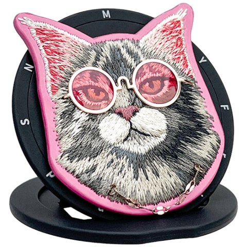 Magnetyczny uchwyt/podstawka Nimmy Cool&Cute 2.0 Cat na telefon różowy