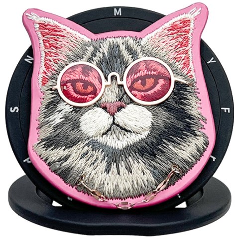 Magnetyczny uchwyt/podstawka Nimmy Cool&Cute 2.0 Cat na telefon różowy