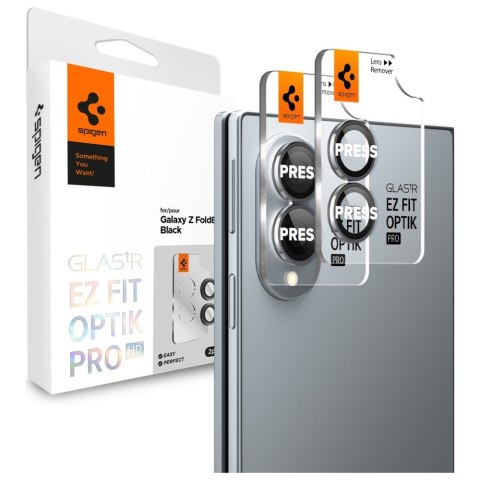 Ochrona na obiektyw aparatu Spigen Optik Pro HD Glas.TR "EZ FIT" do Samsung Galaxy Z Fold8 czarny 2szt