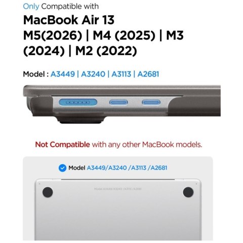 Etui Spigen AirSkin do MacBook Air 13" M2-M5 2023-2026 frost black