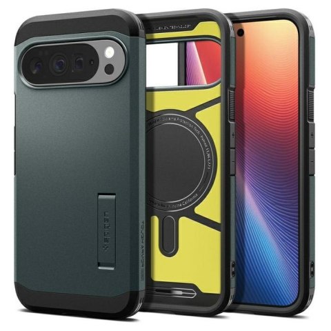 Etui Spigen Tough Armor MAG MagSafe do Google Pixel 10 Pro XL zielony