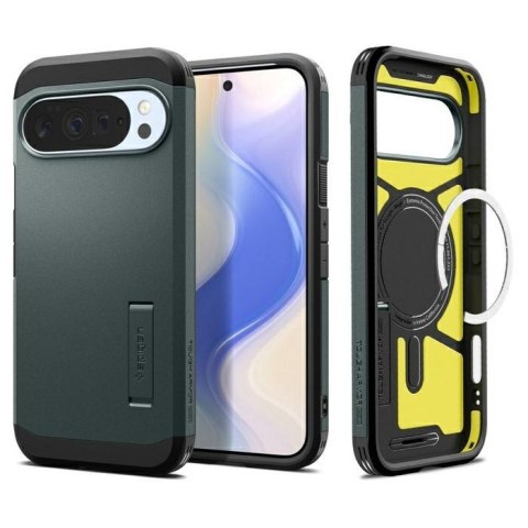 Etui Spigen Tough Armor MAG MagSafe do Google Pixel 10 Pro XL zielony