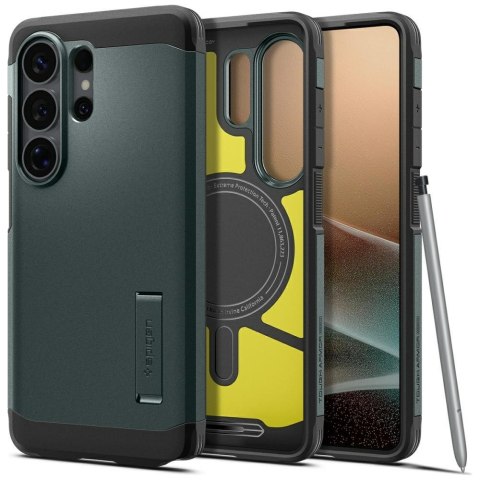 Etui Spigen Tough Armor Mag MagSafe do Samsung Galaxy S26 Ultra zielony