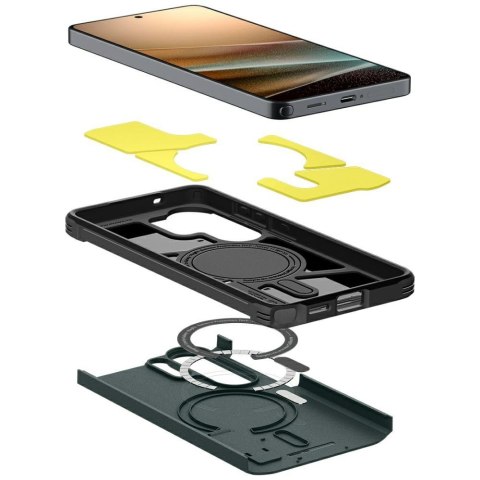 Etui Spigen Tough Armor Mag MagSafe do Samsung Galaxy S26 Ultra zielony