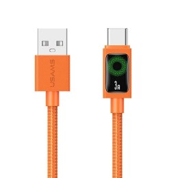 Kabel USAMS U92 18W USB-C do USB-A 1.2m pomarańczowy