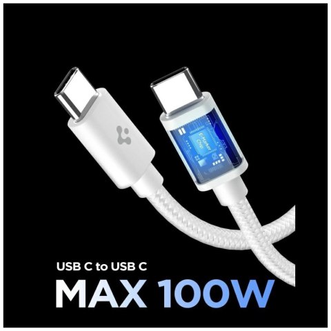 Ładowarka sieciowa Spigen Essential EE451EU 45W USB-C + kabel USB-C/USB-C biały