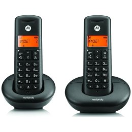 Telefon stacjonarny bezprzewodowy zestaw 2 szt. Motorola E202 czarny
