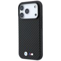 Etui BMW M Carbon Metal Logo MagSafe do iPhone 18 Pro Max / 17 Pro Max czarny