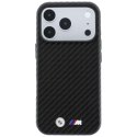 Etui BMW M Carbon Metal Logo MagSafe do iPhone 18 Pro Max / 17 Pro Max czarny