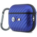Etui BMW M Carbon Metal Logo do AirPods Pro 3 jasnoniebieski