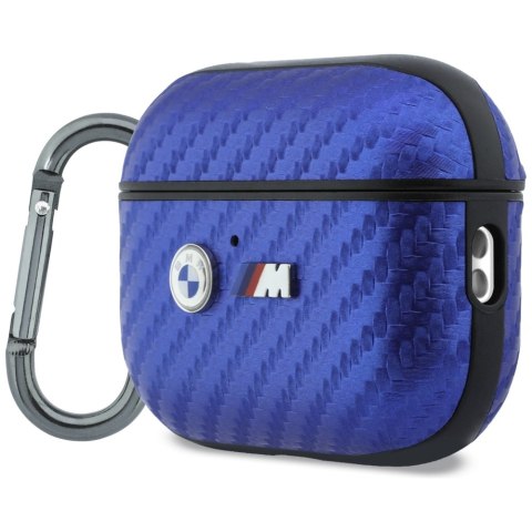Etui BMW M Carbon Metal Logo do AirPods Pro 3 jasnoniebieski