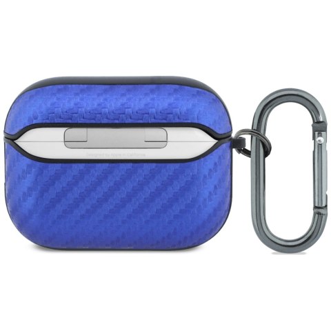 Etui BMW M Carbon Metal Logo do AirPods Pro 3 jasnoniebieski