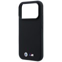 Etui BMW M Quadrille Kevlar Metal Logo MagSafe do iPhone 18 Pro Max / 17 Pro Max czarny
