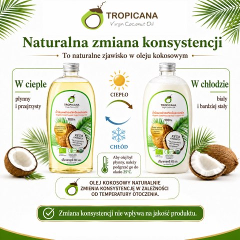 Tropicana Virgin Coconut Oil Bio Intensywnie Regenerująca Odżywka do Włosów 200 ml