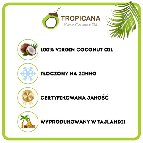 Tropicana Virgin Coconut Oil Bio Intensywnie Regenerujący Szampon do Włosów 290 ml