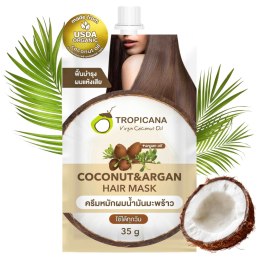 Tropicana Virgin Coconut Oil Bio Maska do Włosów Wegańska 35 ml