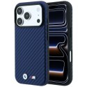 Etui BMW M Carbon Metal Logo MagSafe do iPhone 18 Pro Max / 17 Pro Max granatowy
