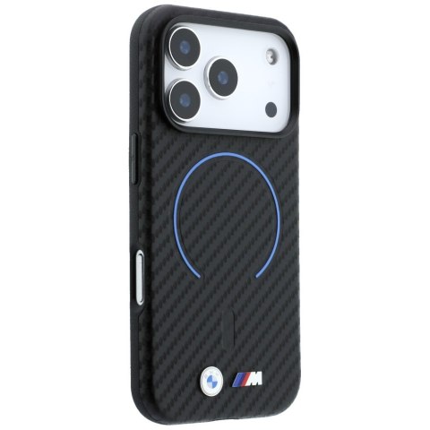 Etui BMW M Carbon Printed Ring MagSafe do iPhone 18 Pro / 17 Pro czarny