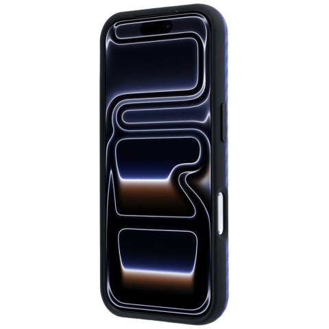 Etui BMW M Carbon Printed Ring MagSafe do iPhone 18 Pro / 17 Pro niebieski