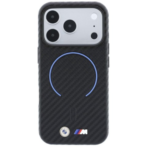 Etui BMW M Carbon Printed Ring MagSafe do iPhone 18 Pro Max / 17 Pro Max czarny