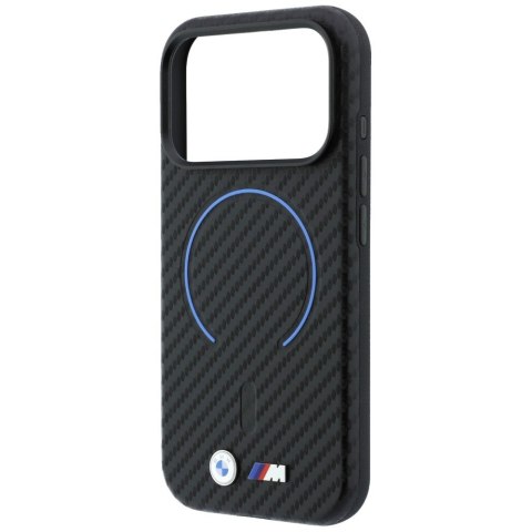 Etui BMW M Carbon Printed Ring MagSafe do iPhone 18 Pro Max / 17 Pro Max czarny