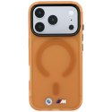 Etui BMW M IML Frosted Metal Logo & Trims MagSafe do iPhone 18 Pro / 17 Pro pomarańczowy