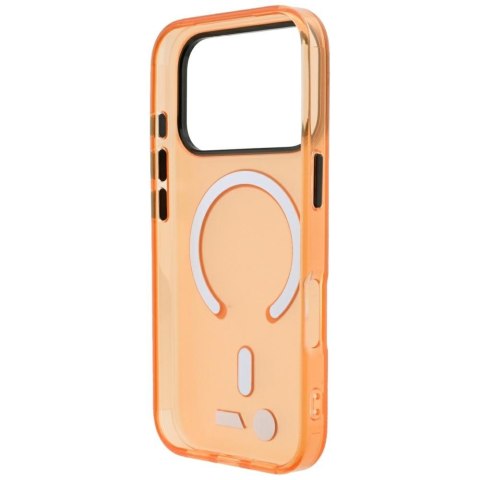 Etui BMW M IML Frosted Metal Logo & Trims MagSafe do iPhone 18 Pro / 17 Pro pomarańczowy