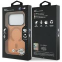 Etui BMW M IML Frosted Metal Logo & Trims MagSafe do iPhone 18 Pro / 17 Pro pomarańczowy