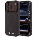 Etui BMW M IML Frosted Metal Logo & Trims MagSafe do iPhone 18 Pro Max / 17 Pro Max bordowy